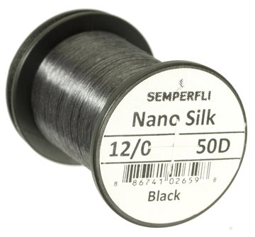 Semperfli Nano Silk Bindetråd 50D 12/0 Sort