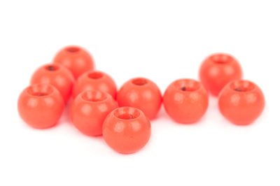 Brass Beads 4 mm Fluo Red