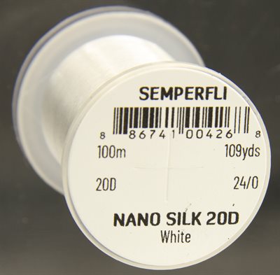 Semperfli Nano Silk Bindetråd 20D 24/0 White