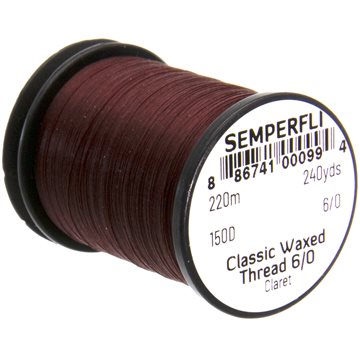 Semperfli Bindetråd - Waxed Thread 6/0 Claret