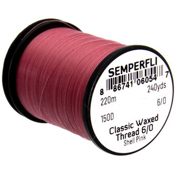 Semperfli Bindetråd - Waxed Thread 6/0 Fluoro Pink
