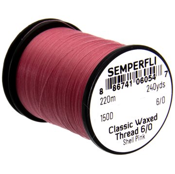 Semperfli Bindetråd - Waxed Thread 6/0 Fluoro Pink