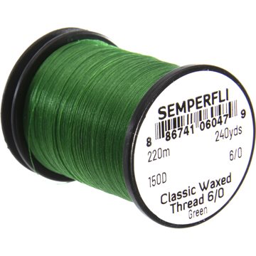 Semperfli Bindetråd - Waxed Thread 6/0 Green