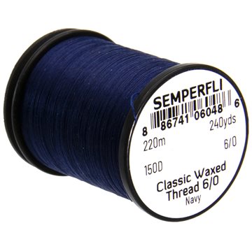 Semperfli Bindetråd - Waxed Thread 6/0 Navy
