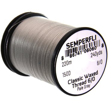 Semperfli Bindetråd - Waxed Thread 6/0 Pale Grey