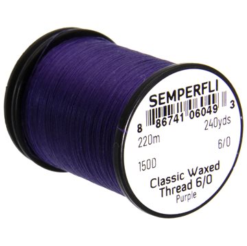 Semperfli Bindetråd - Waxed Thread 6/0 Purple