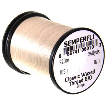 Semperfli Bindetråd - Waxed Thread 8/0 Beige