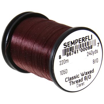 Semperfli Bindetråd - Waxed Thread 8/0 Claret