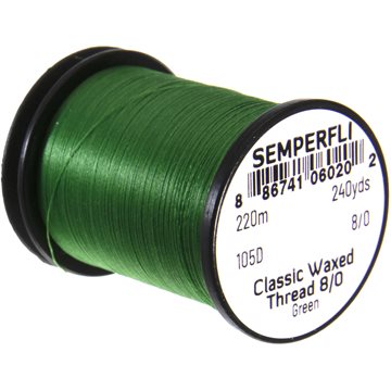 Semperfli Bindetråd - Waxed Thread 8/0 Green