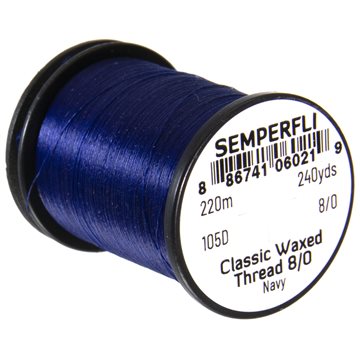 Semperfli Bindetråd - Waxed Thread 8/0 Navy
