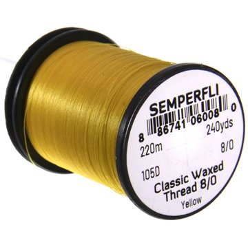 Semperfli Bindetråd - Waxed Thread 8/0 Yellow