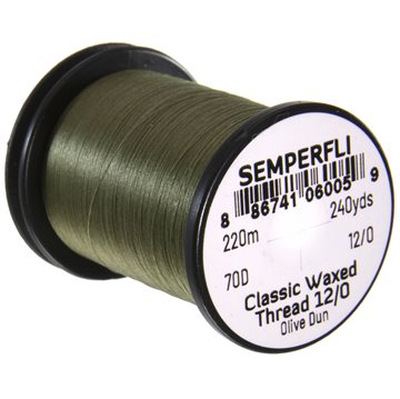 Semperfli Bindetråd - Waxed Thread 12/0 Olive Dun