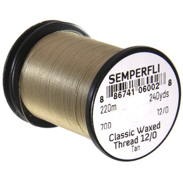 Semperfli Bindetråd - Waxed Thread 12/0 Tan