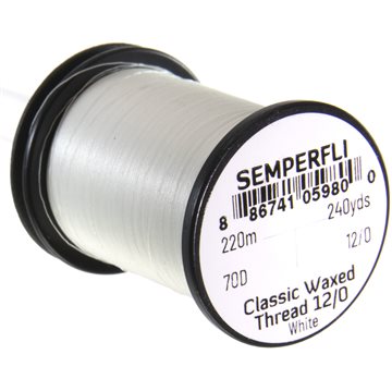 Semperfli Bindetråd - Waxed Thread 12/0 White