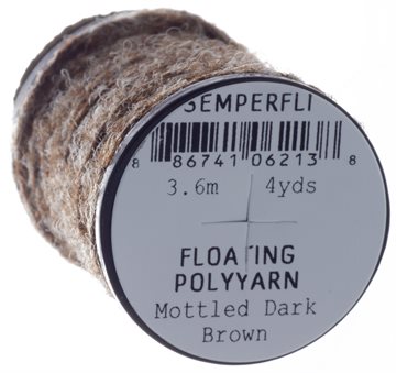 SemperFli Dry Fly Polyyarn Mottled Dark Brown