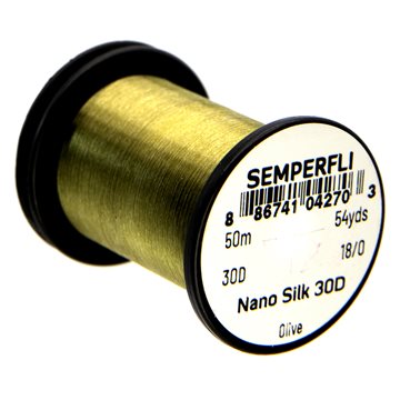 Semperfli Nano Silk Bindetråd 30D 18/0 Olive