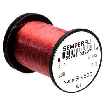 Semperfli Nano Silk Bindetråd 50D 12/0 Red