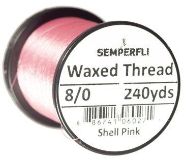 Semperfli Bindetråd - Waxed Thread 8/0 Shell Pink