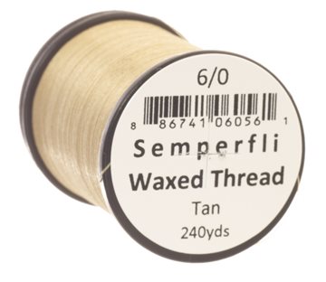 Semperfli Bindetråd - Waxed Thread 6/0 Tan