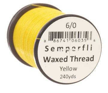 Semperfli Bindetråd - Waxed Thread 6/0 Yellow