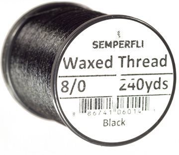 Semperfli Bindetråd - Waxed Thread 8/0 sort