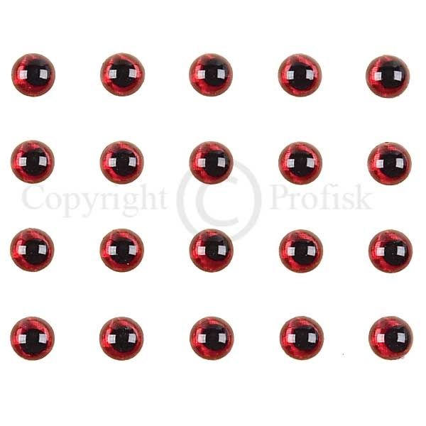Soft Molded 3D eyes XS 3mm Red