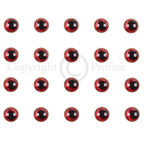 Soft Molded 3D eyes XS 3mm Red