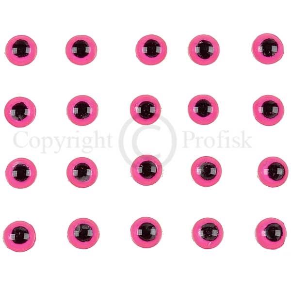 Soft Molded 3D eyes XS 3 mm Pink