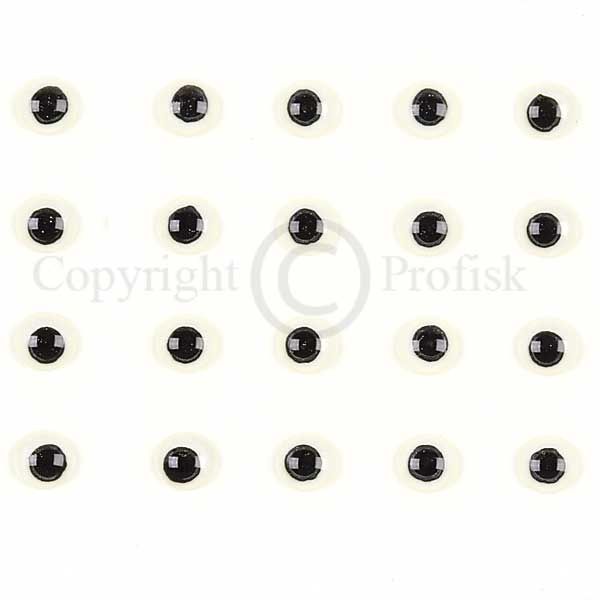 Soft Molded 3D eyes XS 3mm Glow White