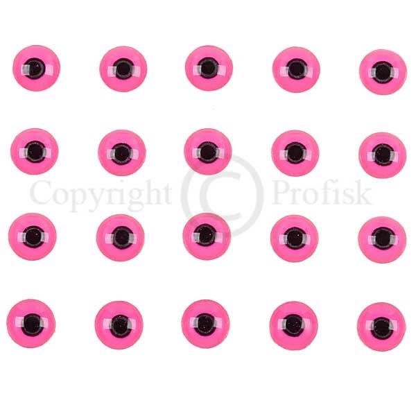Soft Molded 3D eyes S 4mm Pink