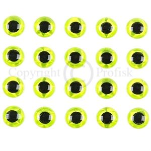 Soft Molded 3D eyes M 6,3mm Yellow