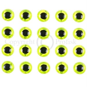 Soft Molded 3D eyes M 6,3mm Yellow