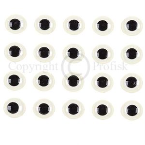 Soft Molded 3D eyes M 6mm Glow White