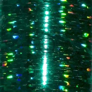 Flat Holographic tinsel L Green