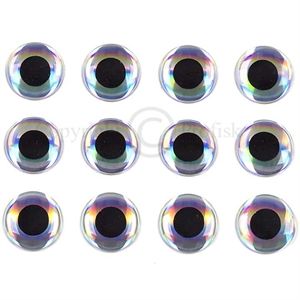 Soft Molded 3D eyes XL 11mm Silver