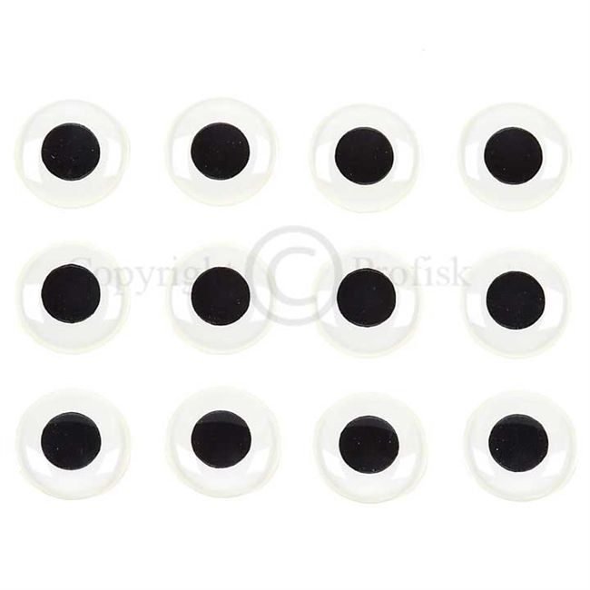 Soft Molded 3D eyes XL 11mm Glow White