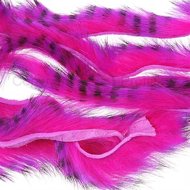 Tiger Barred Strips 3 mm. Black/Purple/ Fuchsia