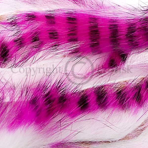 Tiger Barred Strips 3 mm. Hot Pink/Black/White