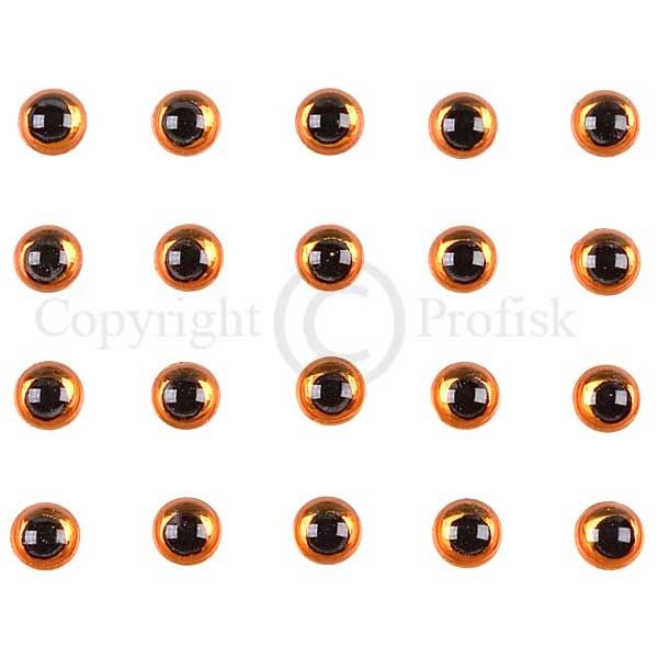 Soft Molded 3D eyes XS 3mm Orange