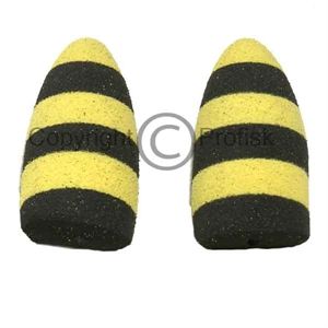 Tapered Foam Popper S. Black/Yellow