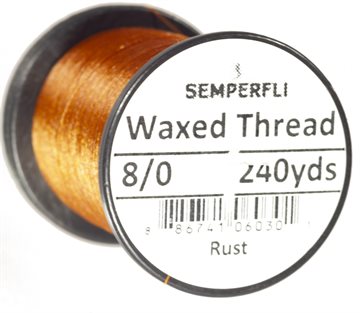 Semperfli Bindetråd - Waxed Thread 8/0 Rust