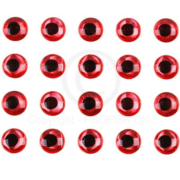 Soft Molded 3D eyes M 6,3 mm Holo Red